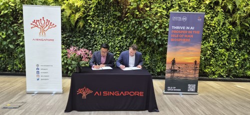 Representatives from AI Singapore and Digital Isle of Man the signing of a Memorandum of Understanding (MOU) Agreement